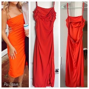 Orange ASTR midi dress